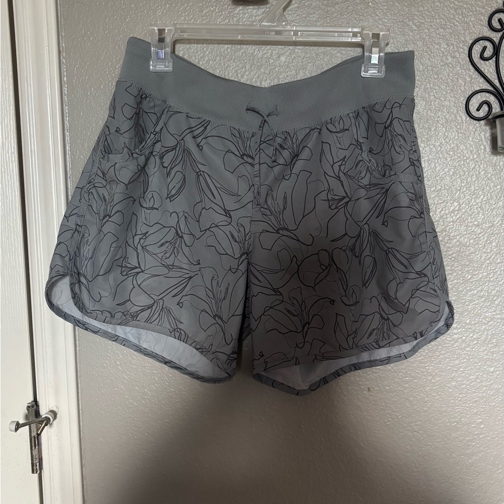 Gray Floral Women's Shorts